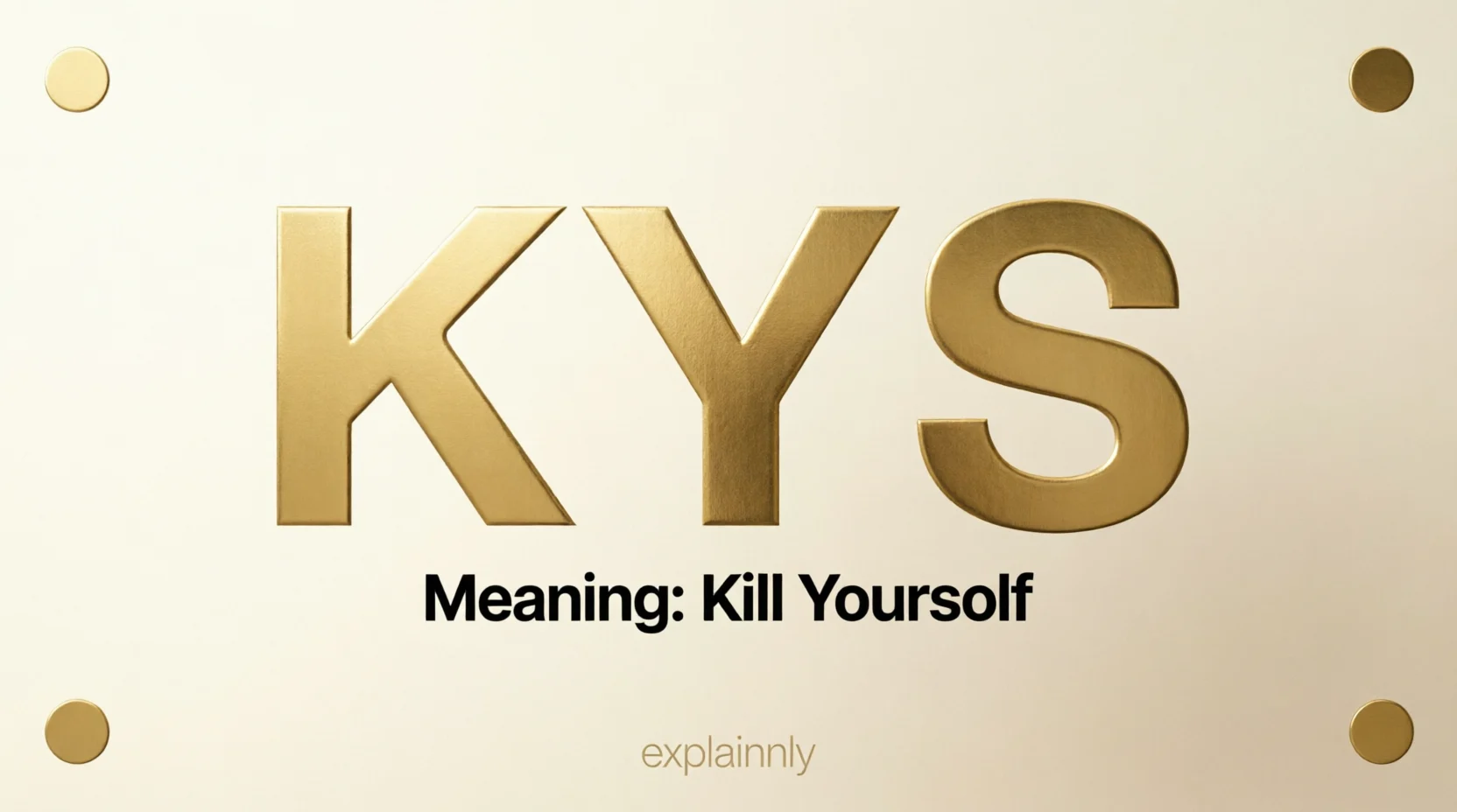 KYS Mean The Real Meaning 2026